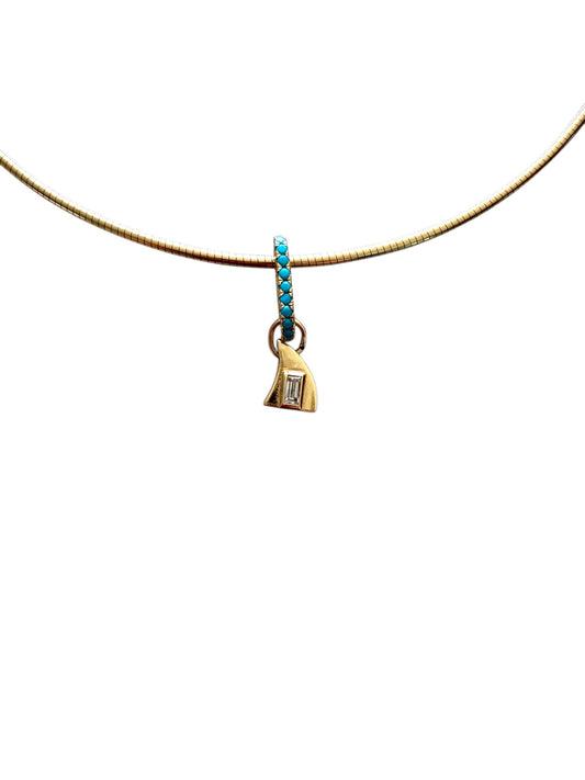 Diamond Fin Collar Necklace
