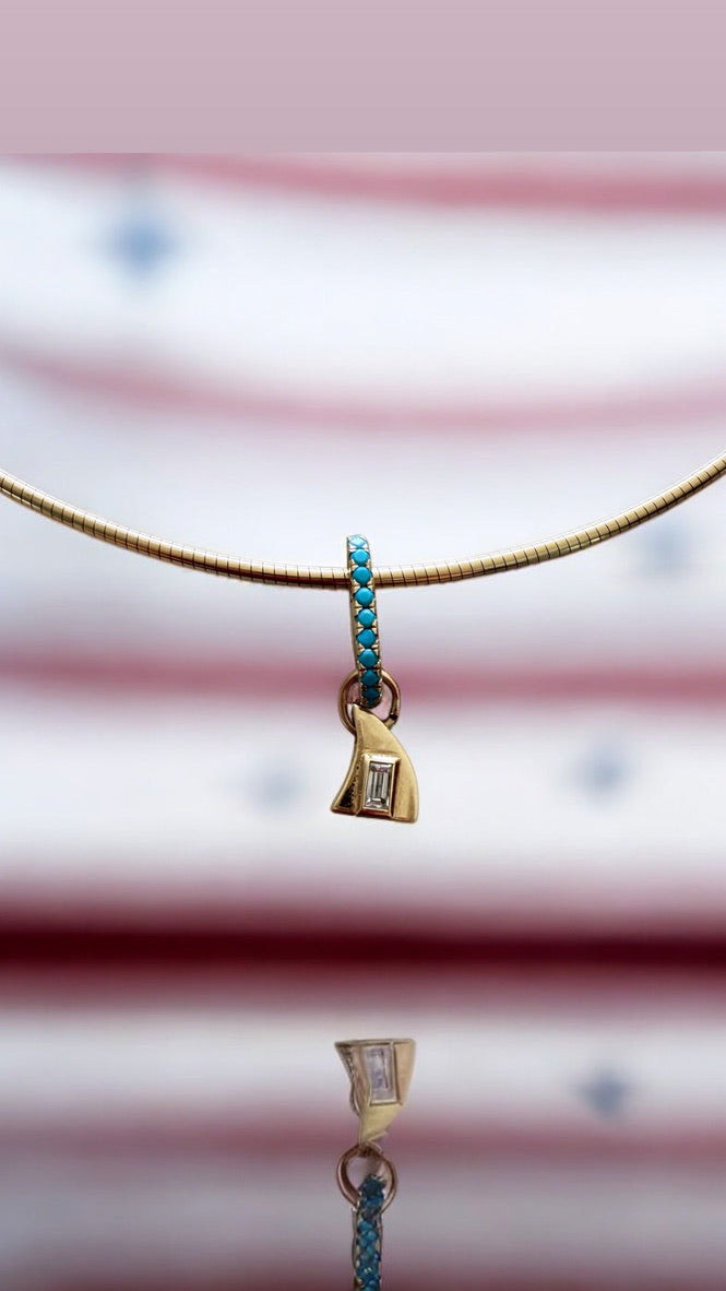 Diamond Fin Collar Necklace
