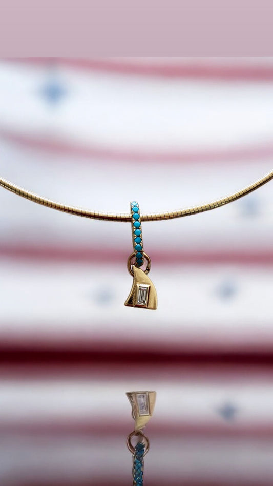 Diamond Fin Collar Necklace