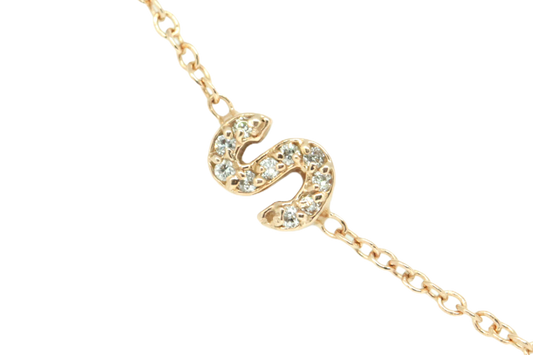 Diamond Initial Necklace