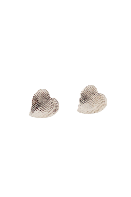 Heart Print Studs
