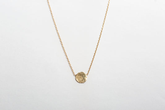 Single Tiny Print Necklace - Silver 16.5"