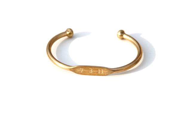 Small Personalized Brass Cuff Bracelets